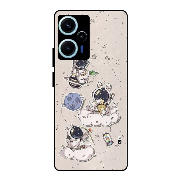 Lovely Astronaut Playing Metal Back Case for Poco F5