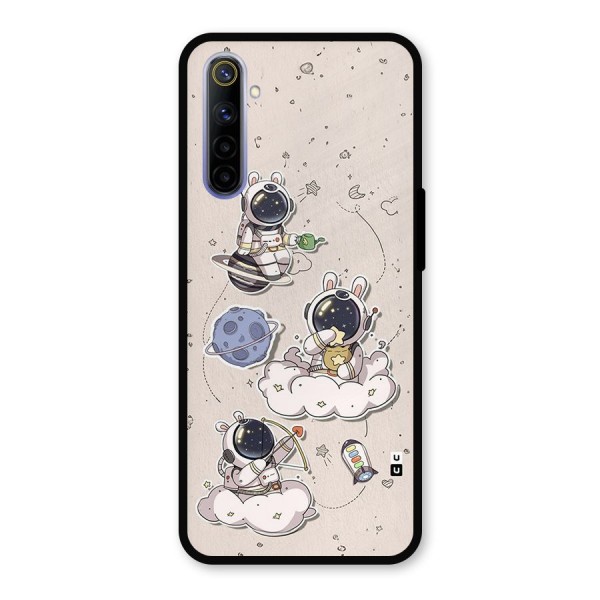 Lovely Astronaut Playing Metal Back Case for Realme 6i