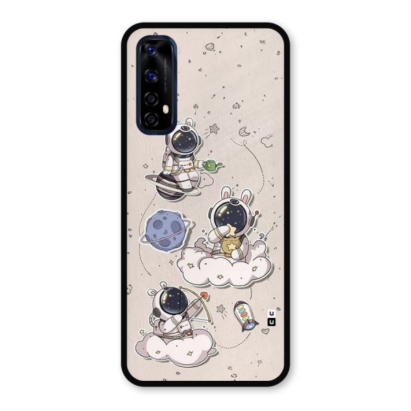 Lovely Astronaut Playing Metal Back Case for Realme 7