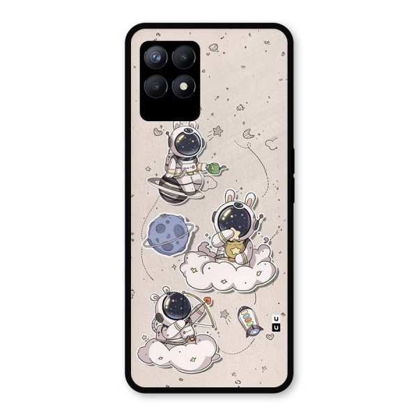 Lovely Astronaut Playing Metal Back Case for Realme 8i