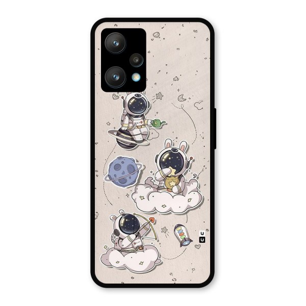Lovely Astronaut Playing Metal Back Case for Realme 9