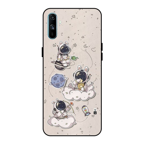 Lovely Astronaut Playing Metal Back Case for Realme C3