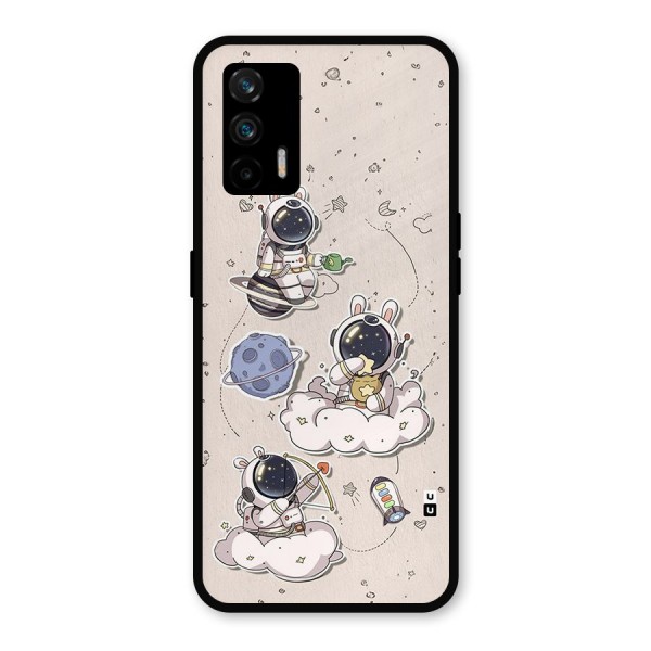 Lovely Astronaut Playing Metal Back Case for Realme GT 5G