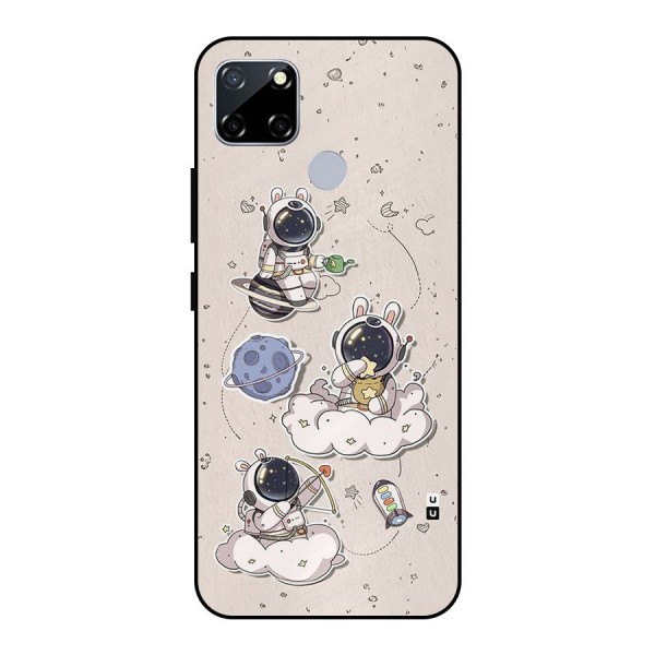 Lovely Astronaut Playing Metal Back Case for Realme Narzo 20