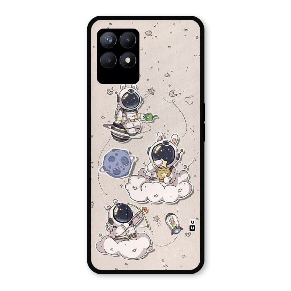 Lovely Astronaut Playing Metal Back Case for Realme Narzo 50