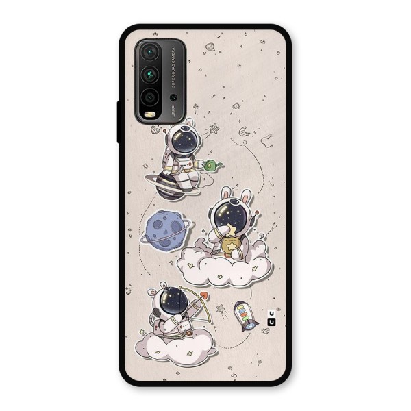 Lovely Astronaut Playing Metal Back Case for Redmi 9 Power