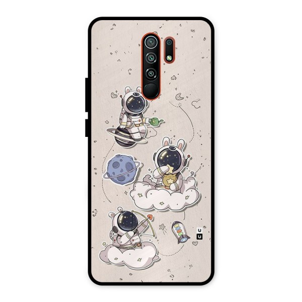 Lovely Astronaut Playing Metal Back Case for Redmi 9 Prime