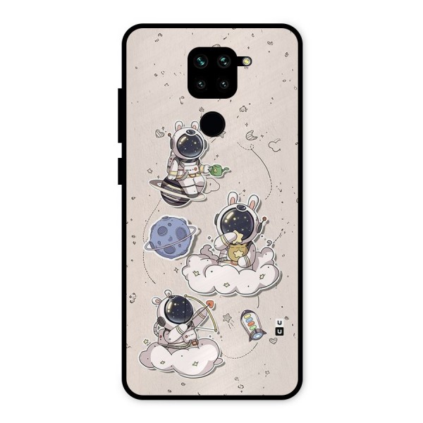 Lovely Astronaut Playing Metal Back Case for Redmi Note 9