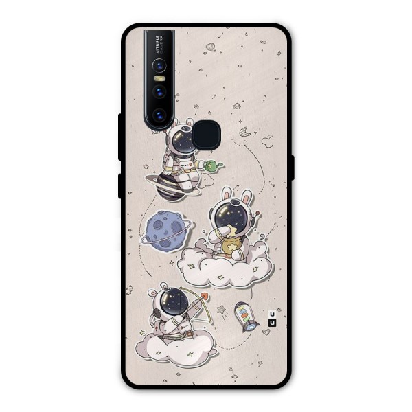 Lovely Astronaut Playing Metal Back Case for Vivo V15