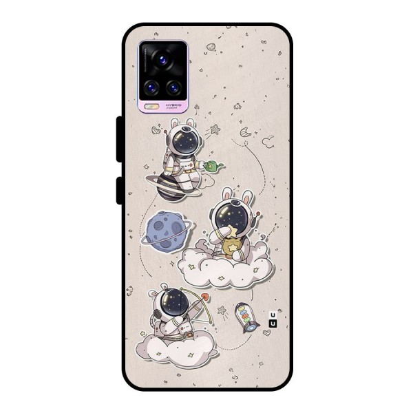 Lovely Astronaut Playing Metal Back Case for Vivo V20 Pro