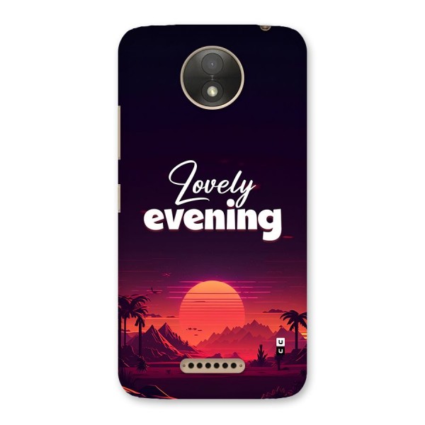 Lovely Evening Back Case for Moto C Plus