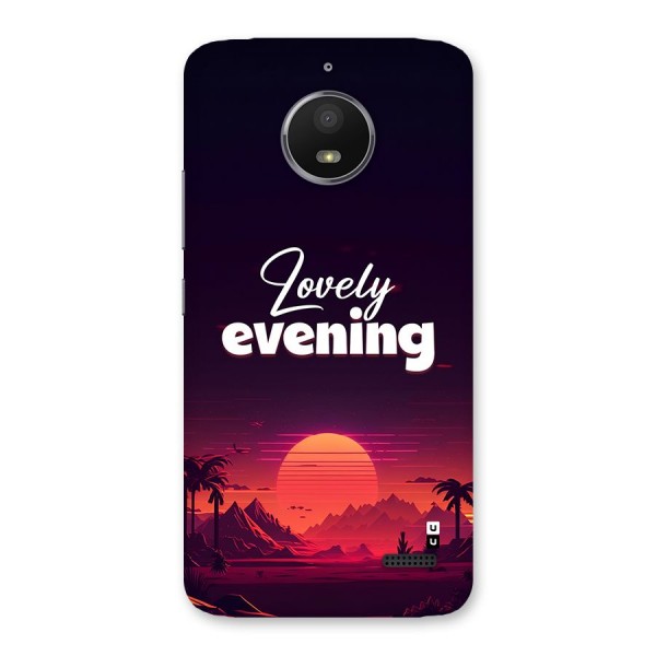 Lovely Evening Back Case for Moto E4