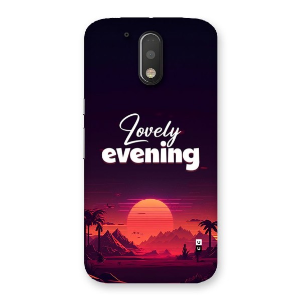 Lovely Evening Back Case for Moto G4