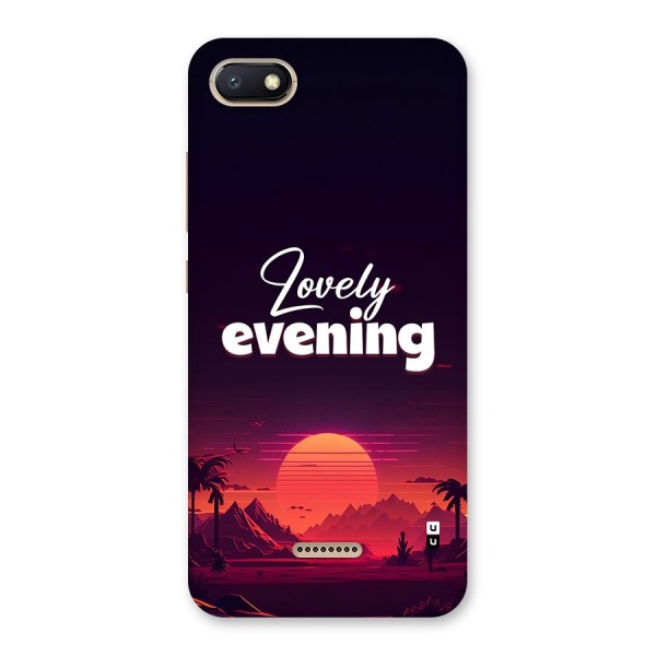 Lovely Evening Back Case for Redmi 6A