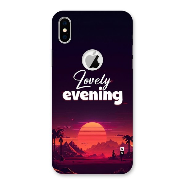 Lovely Evening Back Case for iPhone XS Logo Cut