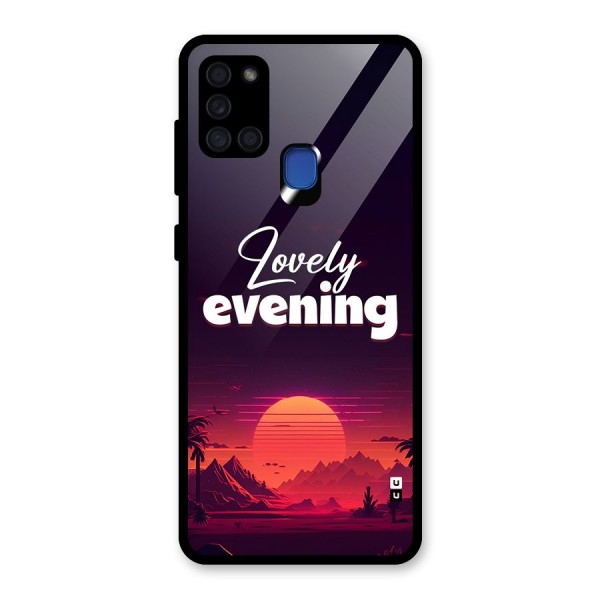 Lovely Evening Glass Back Case for Galaxy A21s