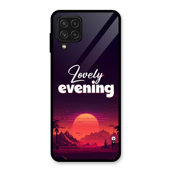 Lovely Evening Glass Back Case for Galaxy A22 4G