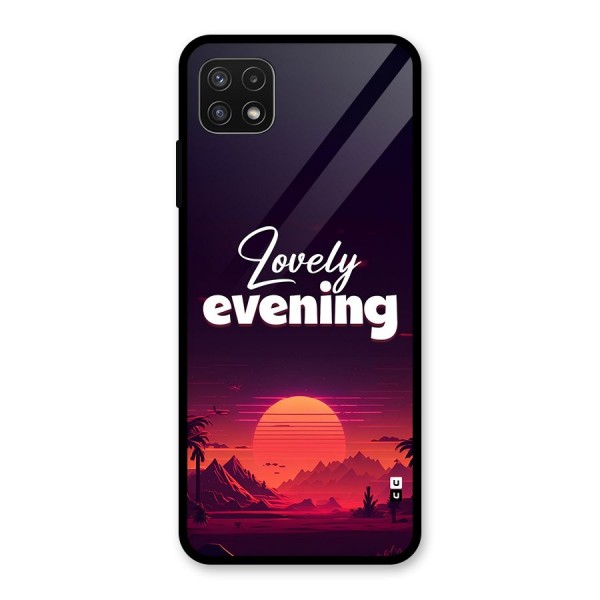 Lovely Evening Glass Back Case for Galaxy A22 5G