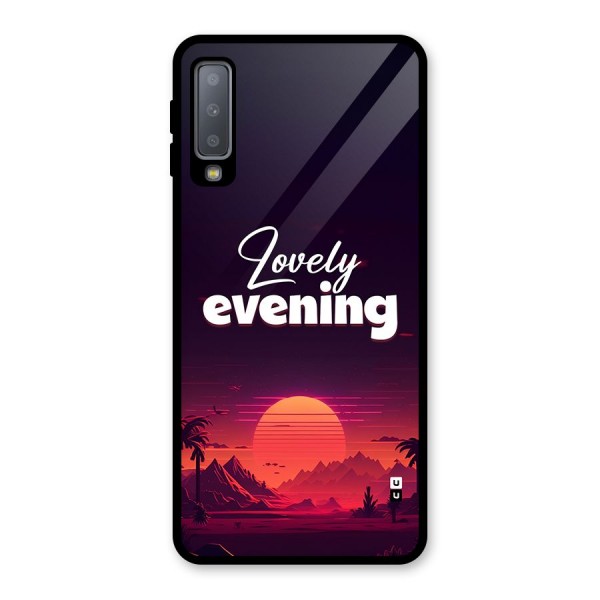 Lovely Evening Glass Back Case for Galaxy A7 (2018)