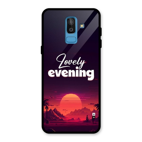 Lovely Evening Glass Back Case for Galaxy J8