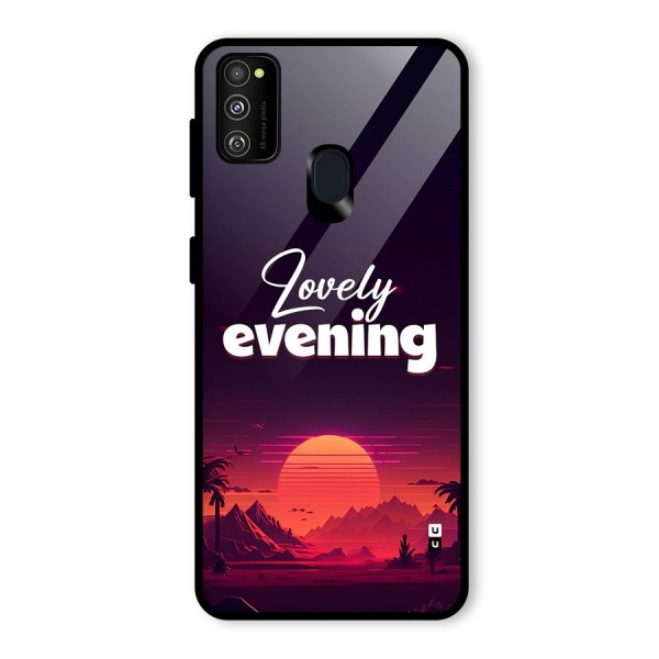 Lovely Evening Glass Back Case for Galaxy M21