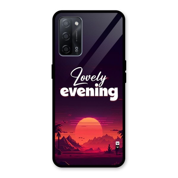 Lovely Evening Glass Back Case for Oppo A53s 5G