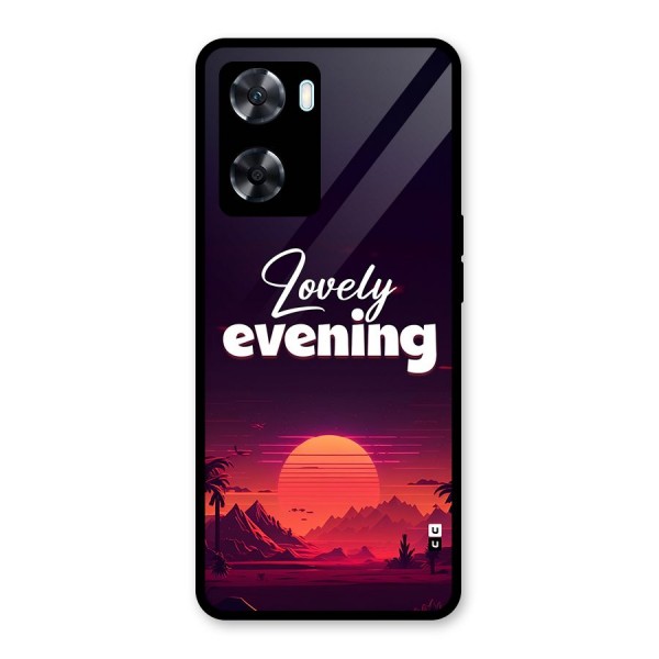 Lovely Evening Glass Back Case for Oppo A77s