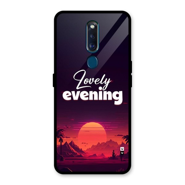 Lovely Evening Glass Back Case for Oppo F11 Pro