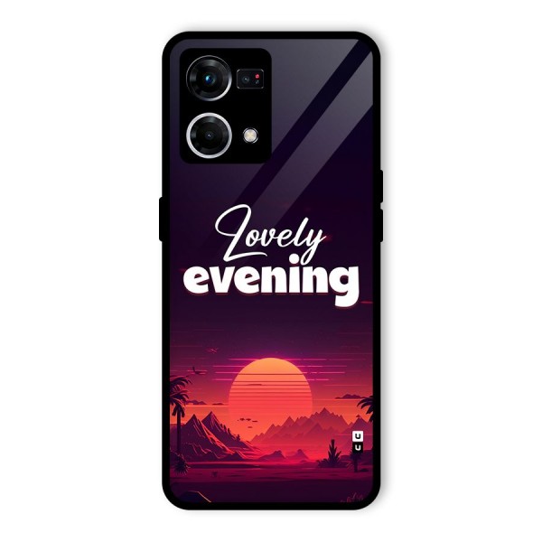 Lovely Evening Glass Back Case for Oppo F21s Pro 4G