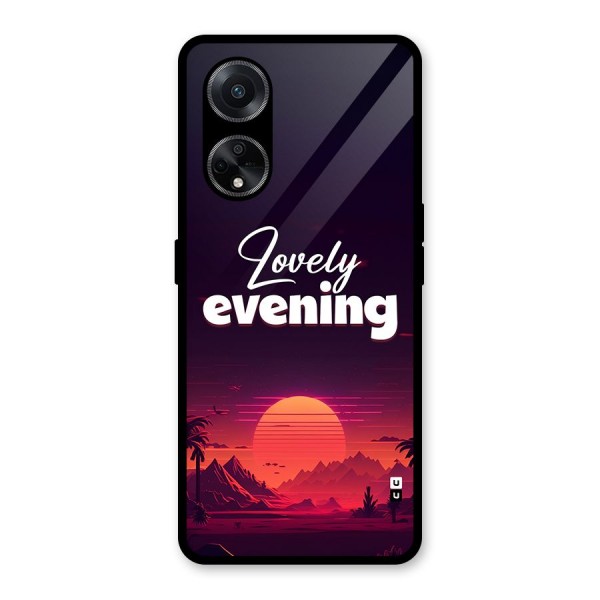 Lovely Evening Glass Back Case for Oppo F23