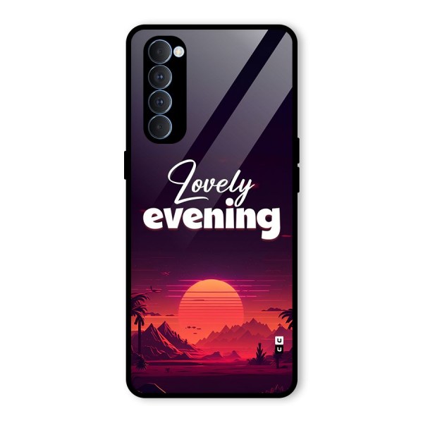 Lovely Evening Glass Back Case for Oppo Reno4 Pro