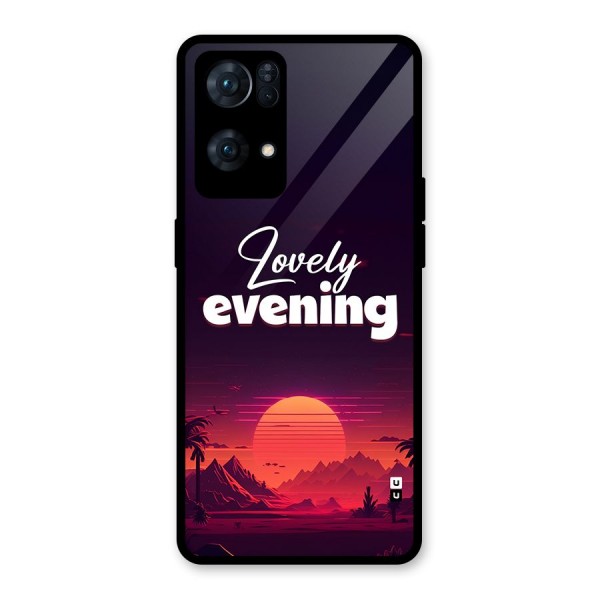 Lovely Evening Glass Back Case for Oppo Reno7 Pro 5G