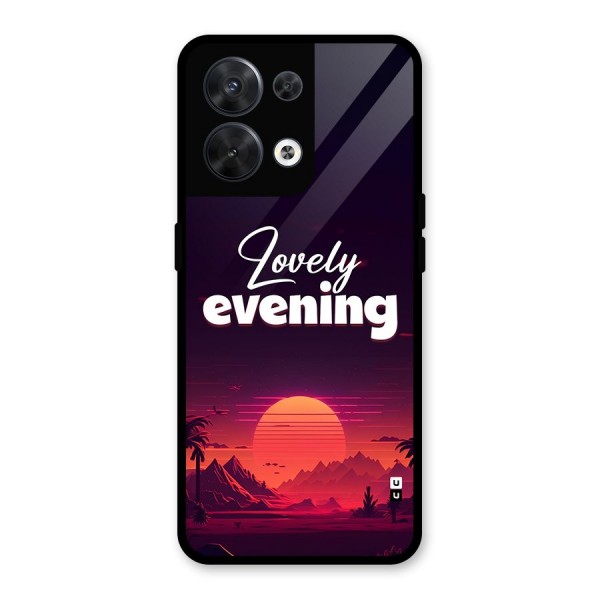 Lovely Evening Glass Back Case for Oppo Reno8 5G