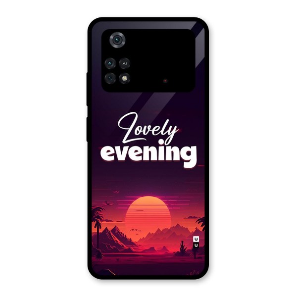 Lovely Evening Glass Back Case for Poco M4 Pro 4G