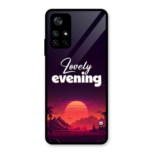 Lovely Evening Glass Back Case for Poco M4 Pro 5G