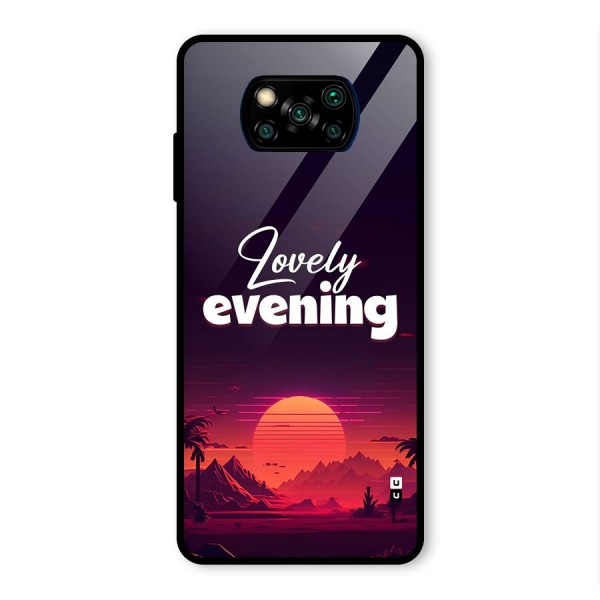 Lovely Evening Glass Back Case for Poco X3 Pro