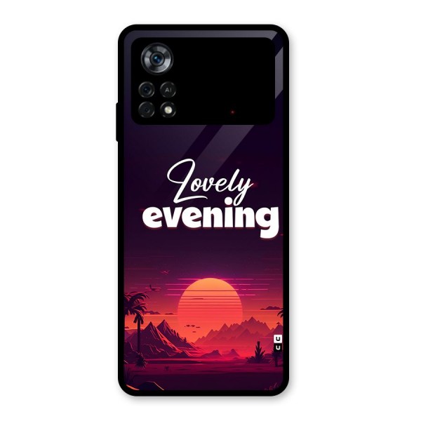 Lovely Evening Glass Back Case for Poco X4 Pro 5G