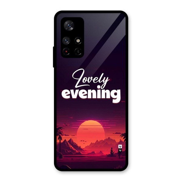 Lovely Evening Glass Back Case for Redmi Note 11T 5G