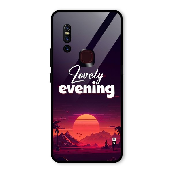 Lovely Evening Glass Back Case for Vivo V15