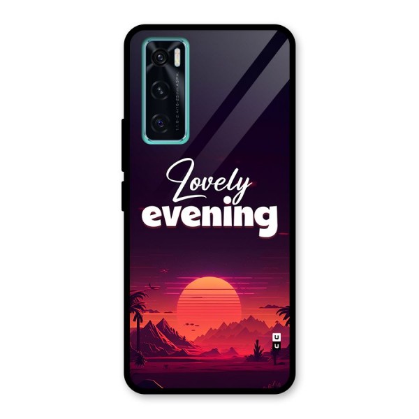 Lovely Evening Glass Back Case for Vivo V20 SE