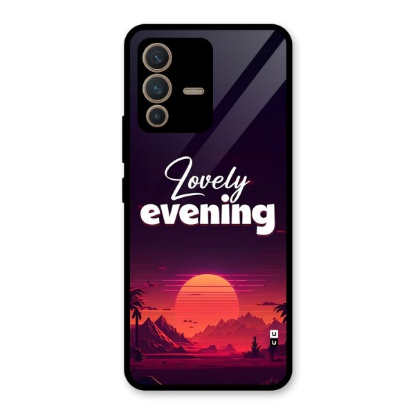 Lovely Evening Glass Back Case for Vivo V23 5G