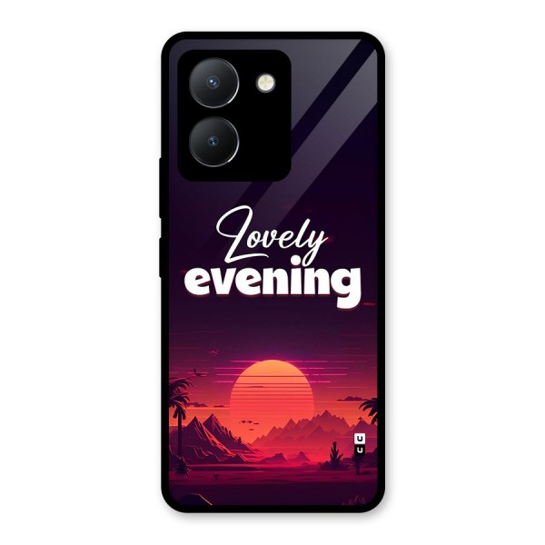 Lovely Evening Glass Back Case for Vivo Y36