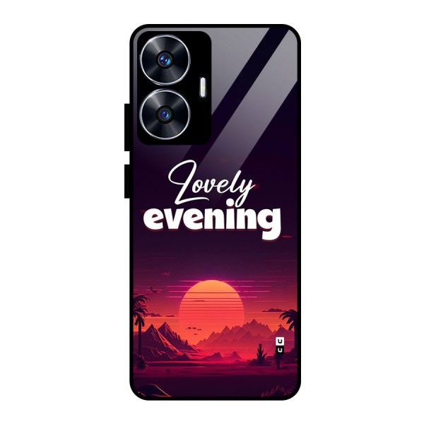 Lovely Evening Glass Back Case for realme C55