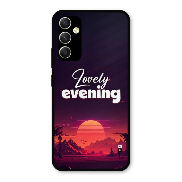 Lovely Evening Metal Back Case for Galaxy A34