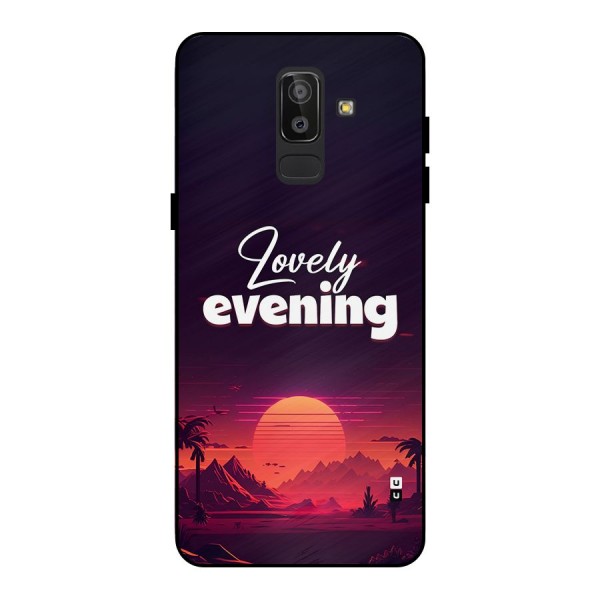 Lovely Evening Metal Back Case for Galaxy J8