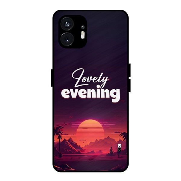 Lovely Evening Metal Back Case for Nothing Phone 2