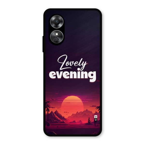 Lovely Evening Metal Back Case for Oppo A17