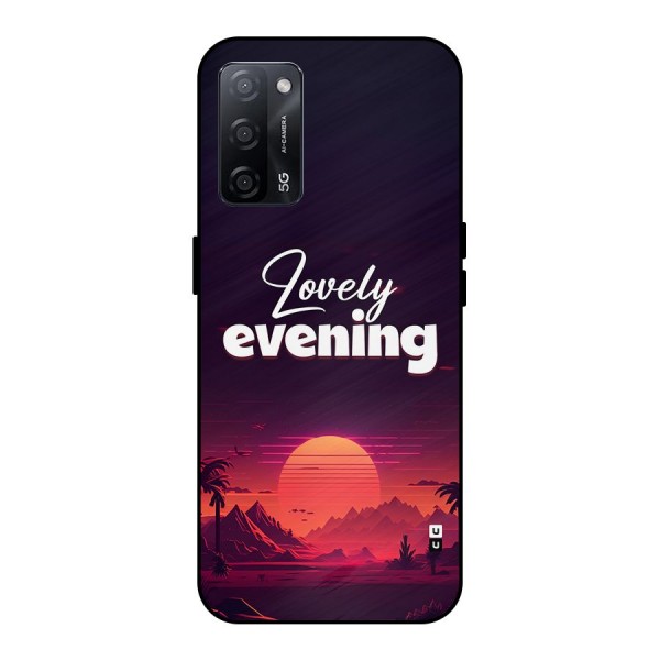 Lovely Evening Metal Back Case for Oppo A53s 5G