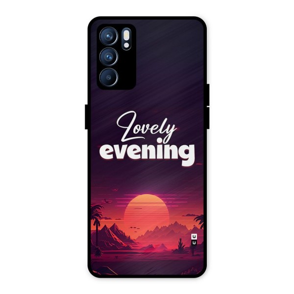 Lovely Evening Metal Back Case for Oppo Reno6 5G