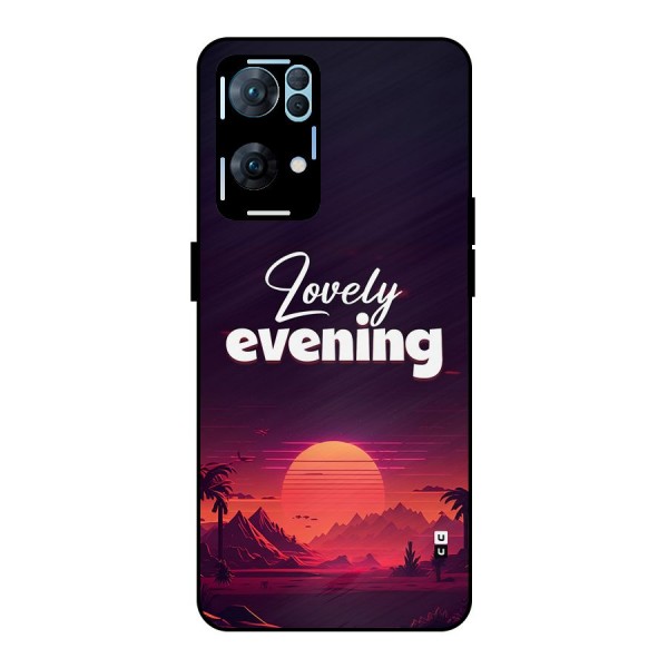 Lovely Evening Metal Back Case for Oppo Reno7 Pro 5G